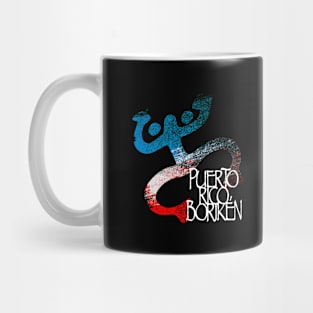 Koki Taino Puerto Rico Flag Colors Grunge Style Mug